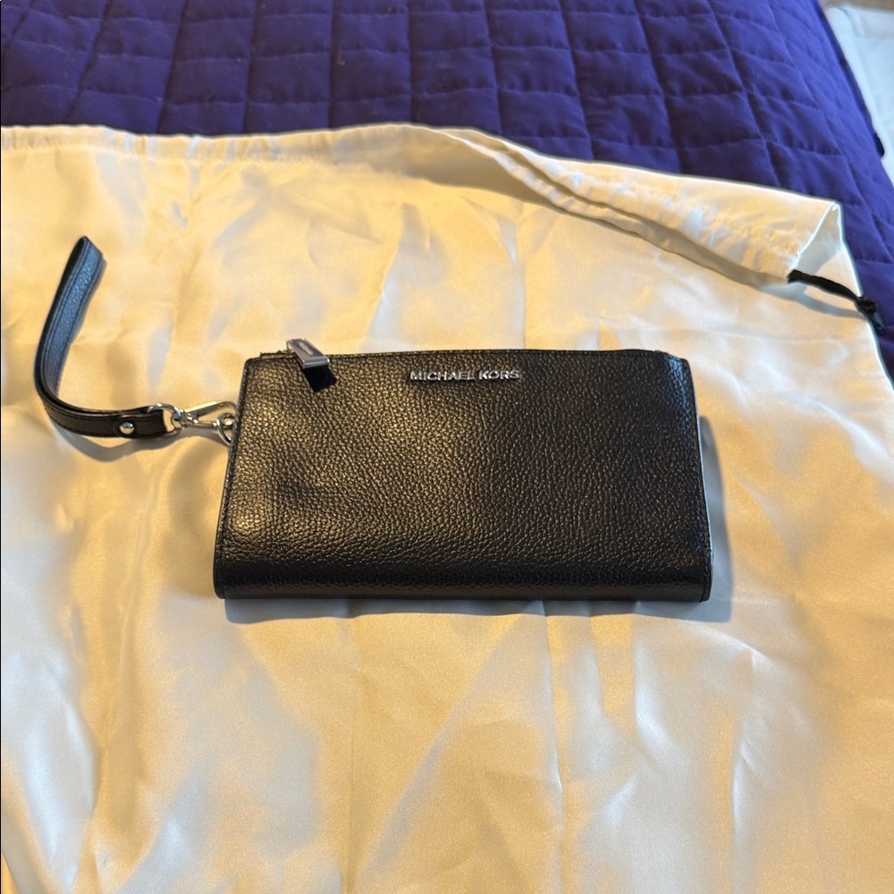 Michael Kors Black Wristlet Clutch